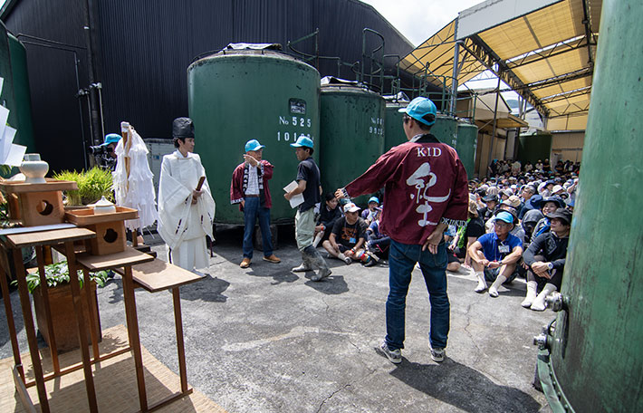 【平和酒造の田植え体験】御田植始奉告祭を奉仕致しました